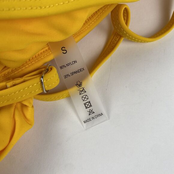 Bikini Set Unbranded Yellow Top w/ Floral Bottom Women Size Small Brand New‎ - Picture 6 of 12